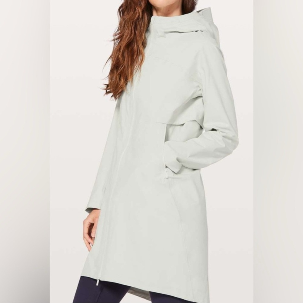 Lululemon Cloud Crush Cream Trench Coat with Modern Silhouette